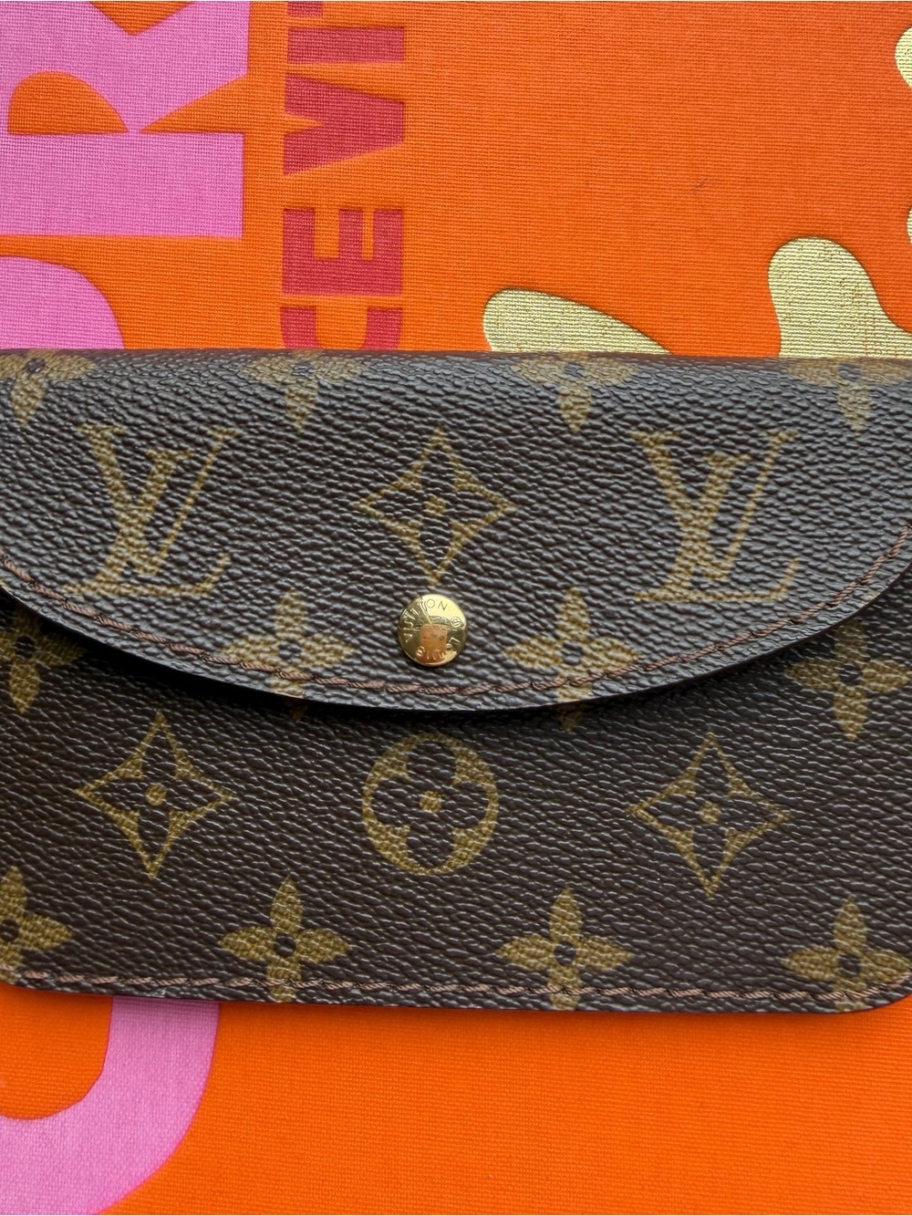 AUTHENTIC Louis Vuitton Monogram Canvas Small Wallet/Pouch/Case - Brown & Gold - Picture 1 of 11